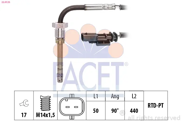 FACET 22.0125 - Sensor, Abgastemperatur Solange Der Vorrat Reicht