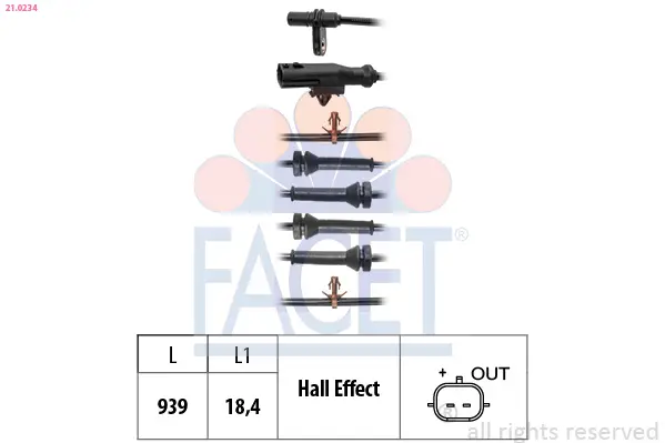 FACET 21.0234 - Sensor, Raddrehzahl Sale