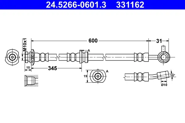 Günstig ATE 24.5266-0601.3 - Bremsschlauch