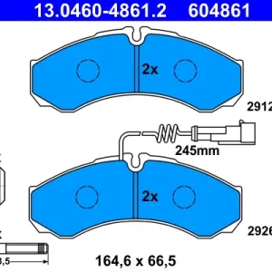 ATE 13.0460-4861.2 - Bremsbelagsatz, Scheibenbremse Versand Am Gleichen Tag
