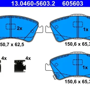 Neue Ware ATE 13.0460-5603.2 - Bremsbelagsatz, Scheibenbremse