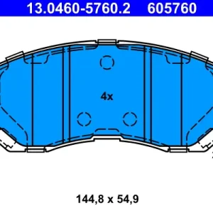 Neue Ware ATE 13.0460-5760.2 - Bremsbelagsatz, Scheibenbremse