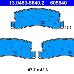 Neue Kollektion ATE 13.0460-5840.2 - Bremsbelagsatz, Scheibenbremse