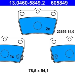 ATE 13.0460-5849.2 - Bremsbelagsatz, Scheibenbremse Schnäppchen