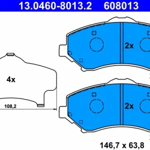 ATE 13.0460-8013.2 - Bremsbelagsatz, Scheibenbremse Billig