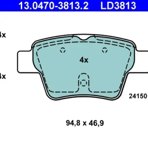 ATE 13.0470-3813.2 - Bremsbelagsatz, Scheibenbremse - ATE Ceramic Preiswert