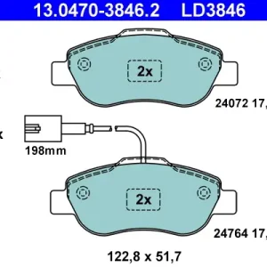 ATE 13.0470-3846.2 - Bremsbelagsatz, Scheibenbremse - ATE Ceramic Neu Im Sortiment