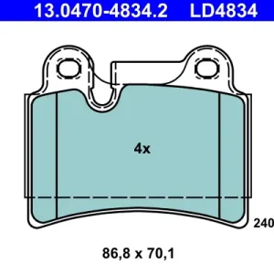 Top-Angebot ATE 13.0470-4834.2 - Bremsbelagsatz, Scheibenbremse - ATE Ceramic