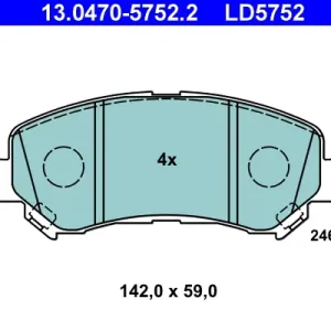 ATE 13.0470-5752.2 - Bremsbelagsatz, Scheibenbremse - ATE Ceramic Preiswert