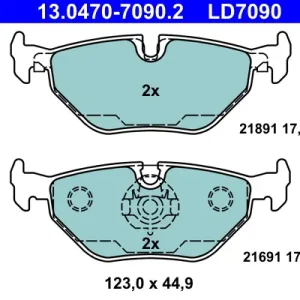 ATE 13.0470-7090.2 - Bremsbelagsatz, Scheibenbremse - ATE Ceramic Neu