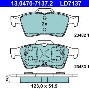 ATE 13.0470-7137.2 - Bremsbelagsatz, Scheibenbremse - ATE Ceramic Sonderangebot