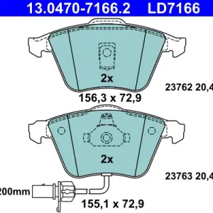 ATE 13.0470-7166.2 - Bremsbelagsatz, Scheibenbremse - ATE Ceramic Abverkauf
