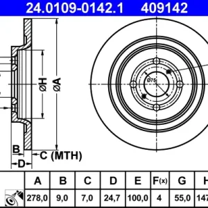 Sonderaktion ATE 24.0109-0142.1 - Bremsscheibe