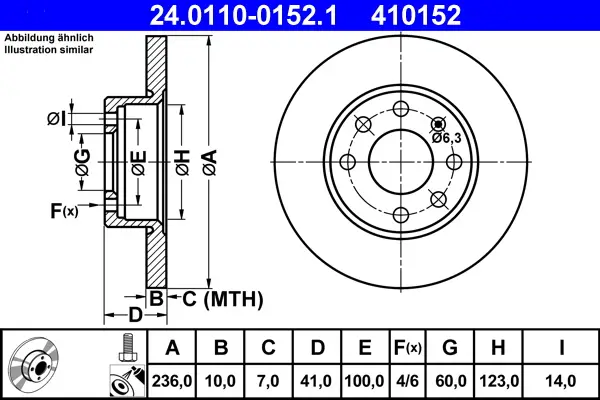 ATE 24.0110-0152.1 - Bremsscheibe Sale
