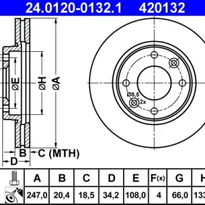 Must-Have ATE 24.0120-0132.1 - Bremsscheibe