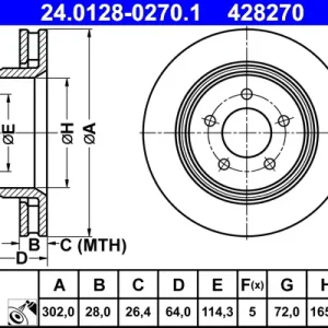 ATE 24.0128-0270.1 - Bremsscheibe Finale Aktion
