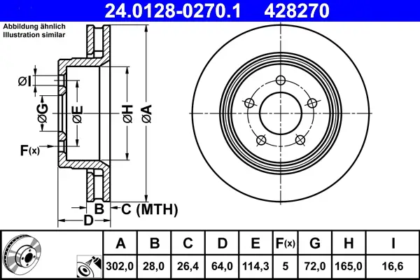ATE 24.0128-0270.1 - Bremsscheibe Finale Aktion