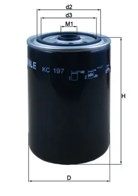 Markenware MAHLE KC 197 - Kraftstofffilter