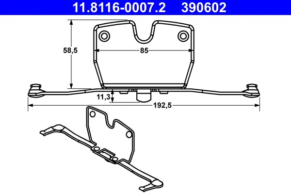 Must-Have ATE 11.8116-0007.2 - Feder, Bremssattel