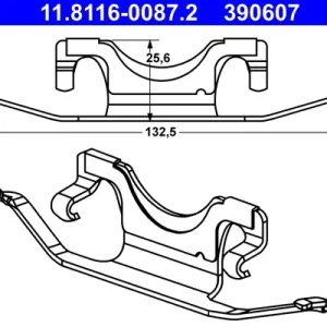 ATE 11.8116-0087.2 - Feder, Bremssattel Neue Kollektion