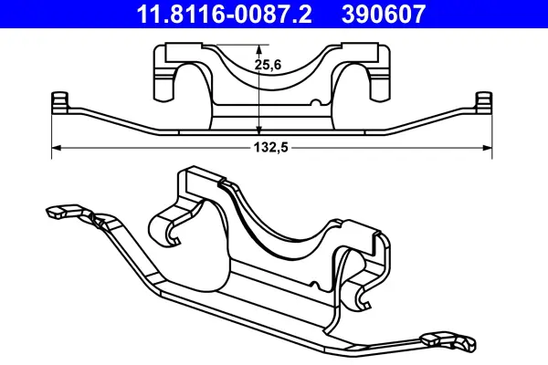 ATE 11.8116-0087.2 - Feder, Bremssattel Neue Kollektion
