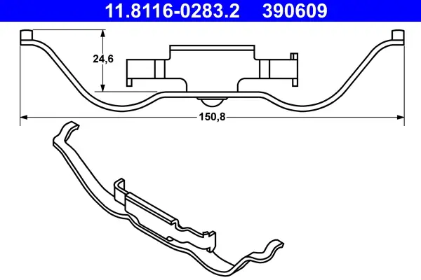 Beliebt ATE 11.8116-0283.2 - Feder, Bremssattel