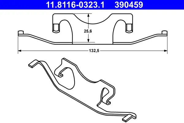 ATE 11.8116-0323.1 - Feder, Bremssattel Sichere Zahlung