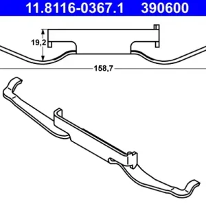 ATE 11.8116-0367.1 - Feder, Bremssattel Billig