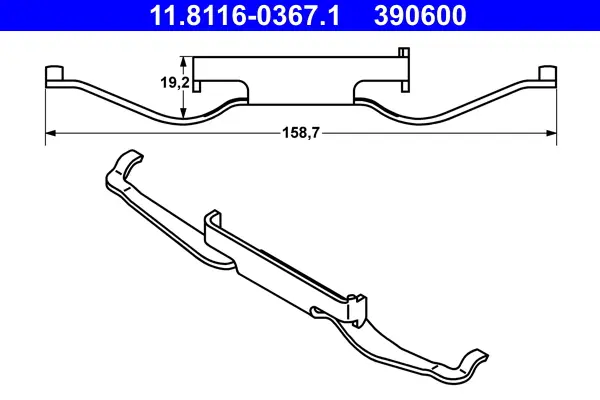ATE 11.8116-0367.1 - Feder, Bremssattel Billig