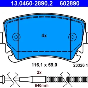 ATE 13.0460-2890.2 - Bremsbelagsatz, Scheibenbremse Must-Have