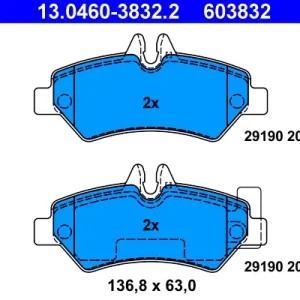 Neue Kollektion ATE 13.0460-3832.2 - Bremsbelagsatz, Scheibenbremse