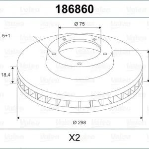 VALEO 186860 - Bremsscheibe Sonderangebot