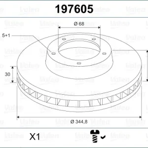 Begrenztes Angebot VALEO 197605 - Bremsscheibe