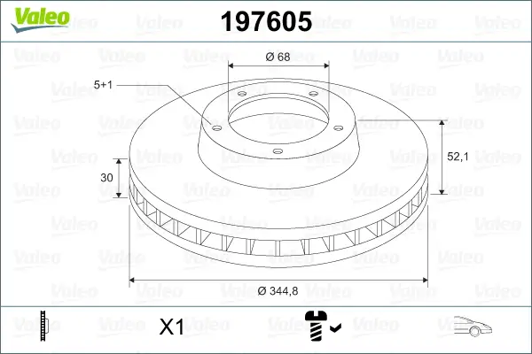 Begrenztes Angebot VALEO 197605 - Bremsscheibe