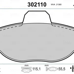 VALEO 302110 - Bremsbelagsatz, Scheibenbremse - FIRST Abverkauf