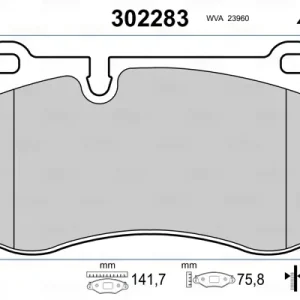 VALEO 302283 - Bremsbelagsatz, Scheibenbremse - FIRST Sofort Bestellen