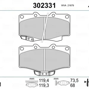 Highlight VALEO 302331 - Bremsbelagsatz, Scheibenbremse - FIRST