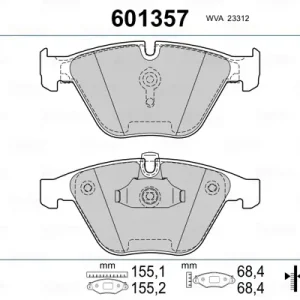 VALEO 601357 - Bremsbelagsatz, Scheibenbremse Echt
