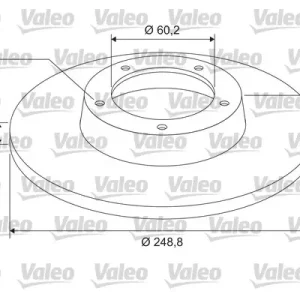 VALEO 675405 - Bremsscheibe - COATED Super-Preis