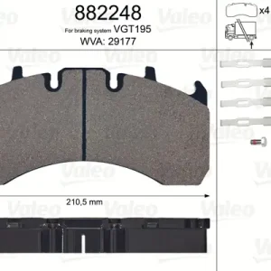 Meistverkauft VALEO 882248 - Bremsbelagsatz, Scheibenbremse - OPTIPACK