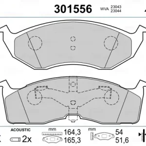 VALEO 301556 - Bremsbelagsatz, Scheibenbremse - FIRST Sichere Zahlung
