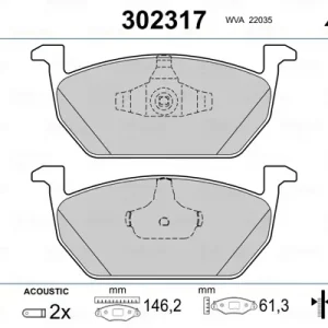 Direktkauf VALEO 302317 - Bremsbelagsatz, Scheibenbremse - FIRST