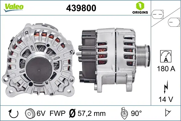 Wochenendangebot VALEO 439800 - Generator - VALEO ORIGINS NEW OE TECHNOLOGY