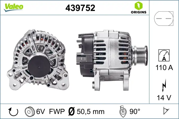 Online Kaufen VALEO 439752 - Generator - VALEO ORIGINS NEW OE TECHNOLOGY