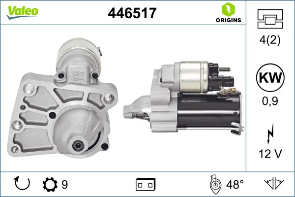 VALEO 446517 - Starter - VALEO ORIGINS NEW OE TECHNOLOGY Preisreduziert