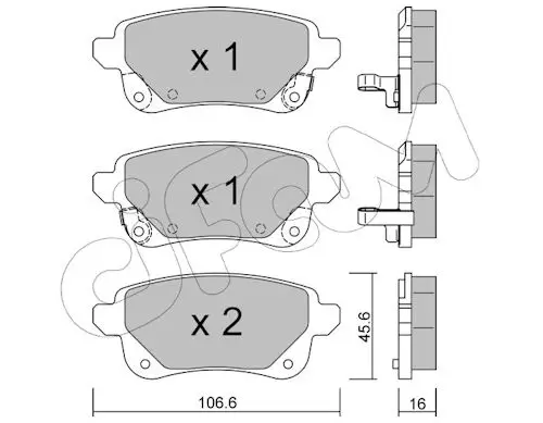 CIFAM 822-1112-1 - Bremsbelagsatz, Scheibenbremse Top-Preis