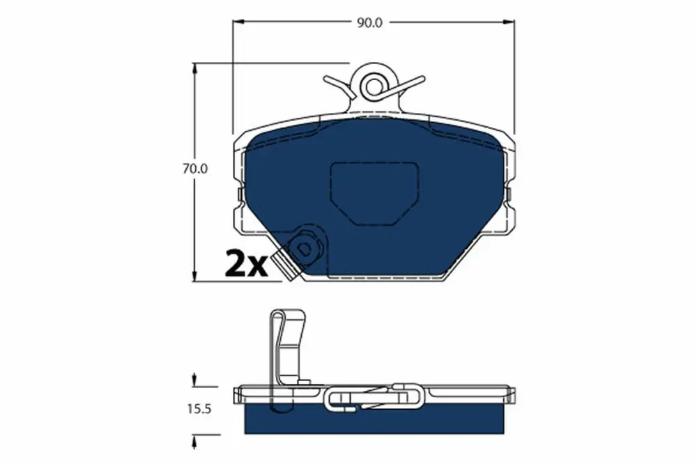 TRW GDB1365BTE - Bremsbelagsatz, Scheibenbremse - ELECTRIC BLUE Preiswert