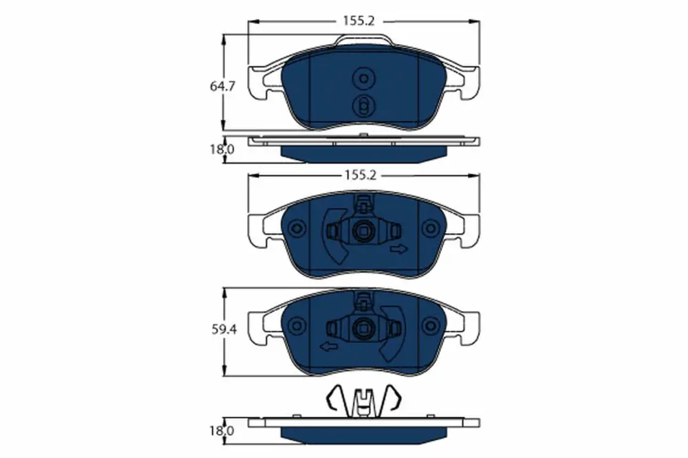 Solange Der Vorrat Reicht TRW GDB1789BTE - Bremsbelagsatz, Scheibenbremse - ELECTRIC BLUE