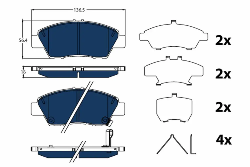 TRW GDB3493BTE - Bremsbelagsatz, Scheibenbremse - ELECTRIC BLUE Direktkauf