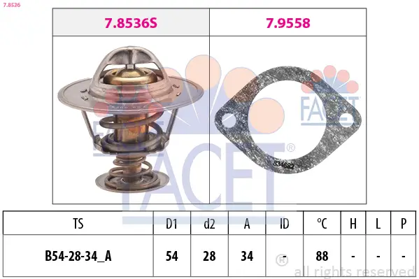 FACET 7.8536 - Thermostat, Kühlmittel Markenware